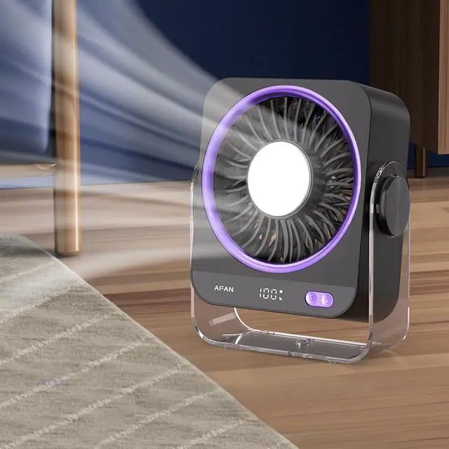 Alt view image 4 of 7 - USB Rechargeable Conditioning Fan Multifunctional Table Fan with Cooling Airflows for Home Offices Use Easy to Use