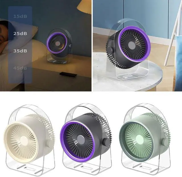 Alt view image 3 of 7 - USB Charging Desktop Fan Wall Mounted 3 Speeds Electric Cooling Fan for Office