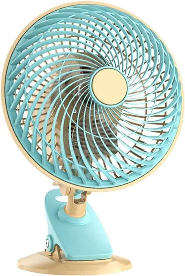 Main image of USB Fans Desktop Small Fan, Can Shake Head Small Electric Fan, Household Clip Fan Student Dormitory Bed (Color : Blue, Size : 22x35cm)