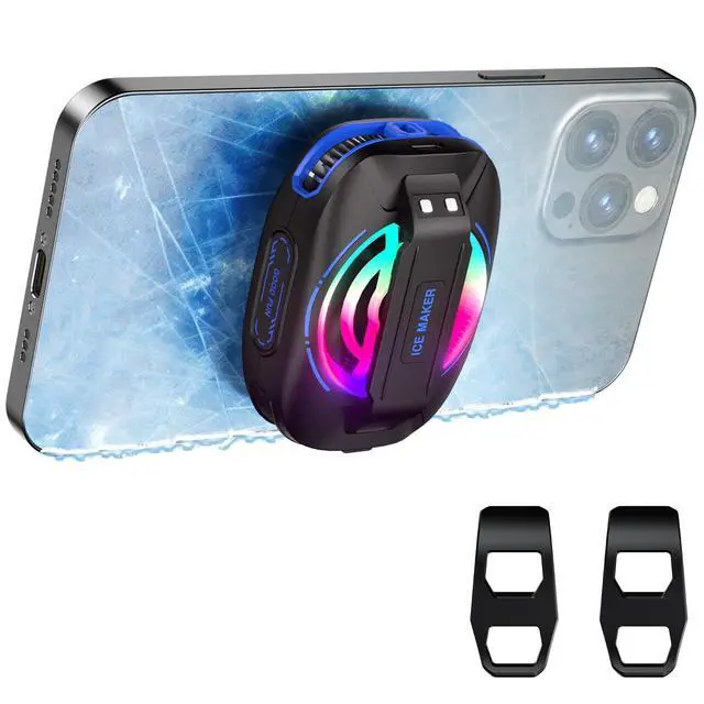 Alt view image 7 of 7 - Cell Phone Cooler for Gaming, Magnetic Portable Radiator with RGB Lights, 3000mAh Rechargeable Battery, Compatible with iPhone, iPad, Android
