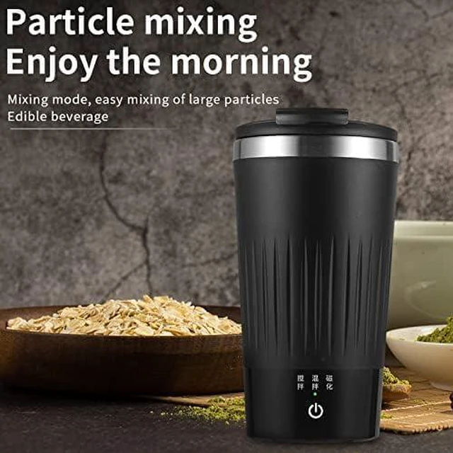 Alt view image 5 of 6 - USB Coffee Cup Rechargeable Heating Self Stirring Mixing Mug Warmer Coffee Capsule Cup (Black)