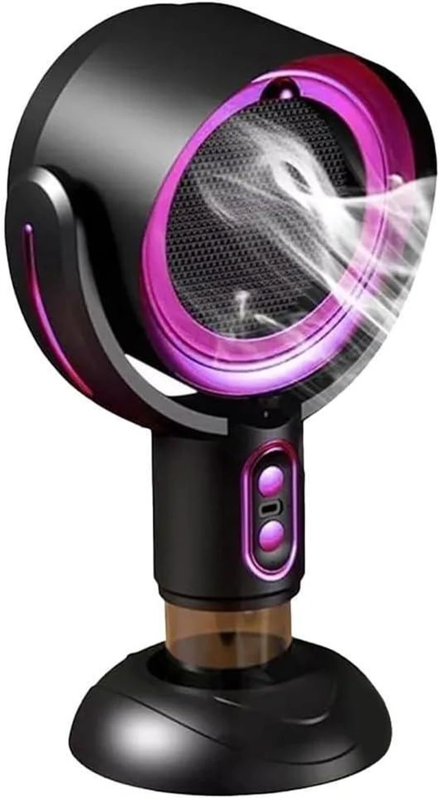 Main image of Portable Kitchen Range Hood USB Rechargeable Desktop Exhaust Fan with 2 Speeds Removable Filter Adjustable Oil Cup for Apartment RV Camping Indoor BBQ Cooking(Black purple)