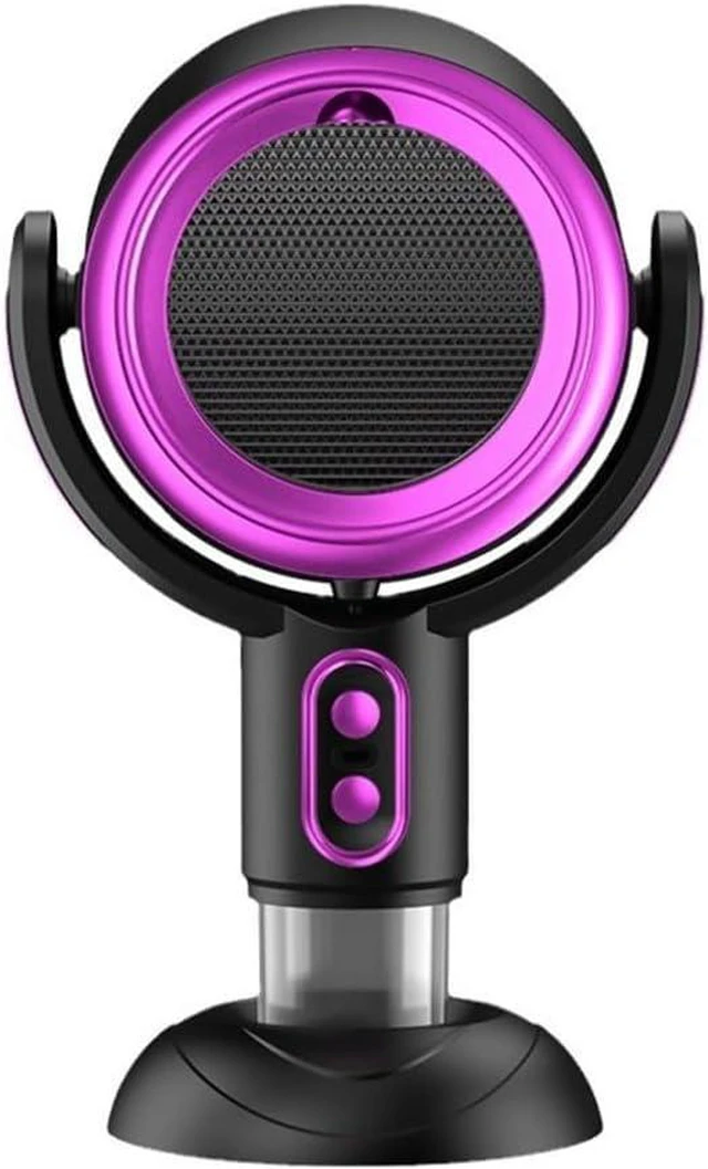Alt view image 4 of 7 - Portable Kitchen Range Hood USB Rechargeable Desktop Exhaust Fan with 2 Speeds Removable Filter Adjustable Oil Cup for Apartment RV Camping Indoor BBQ Cooking(Black purple)