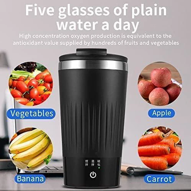 Alt view image 6 of 6 - USB Coffee Cup Rechargeable Heating Self Stirring Mixing Mug Warmer Coffee Capsule Cup (Black)