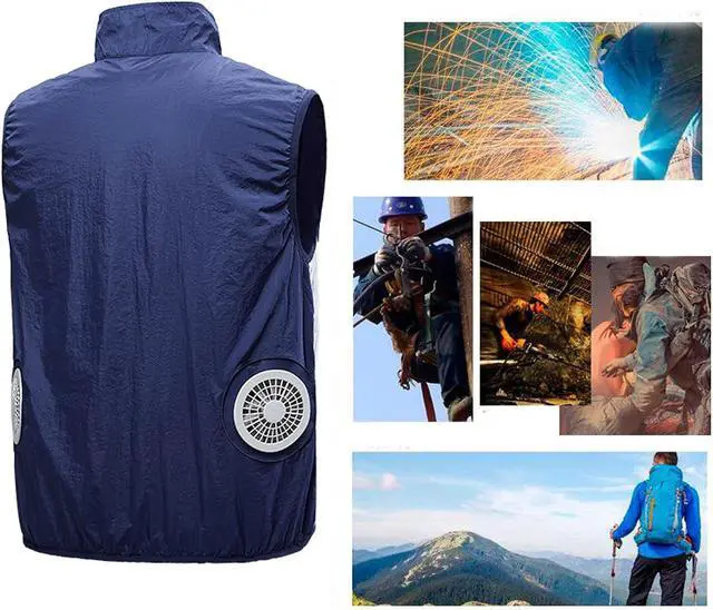 Alt view image 5 of 7 - Summer cooling fan clothing, USB charging with fan clothing, sun protection vest work clothes