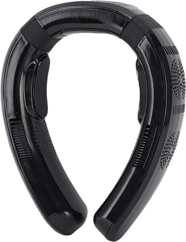 Alt view image 6 of 7 - Neck Fan, Portable Fan with Cooling and Heating 3 Speeds, 10000mAh Battery Wearable, Lightweight Personal for Travel, Beach (Glossy Black)