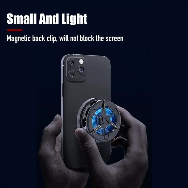 Alt view image 4 of 4 - Portable Magnetic Universal Game Mobile Phone Cooler Tablet Fast Cooling Fan Mini Holder Radiator