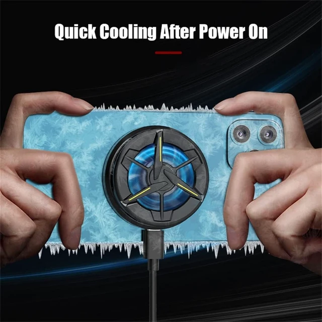 Alt view image 3 of 4 - Portable Magnetic Universal Game Mobile Phone Cooler Tablet Fast Cooling Fan Mini Holder Radiator