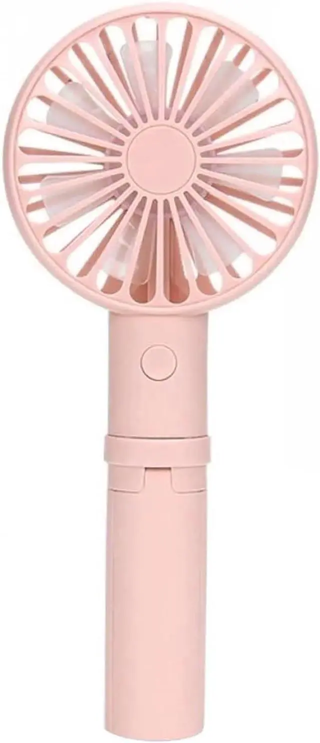 Main image of Foldable Triangle Bracket Fan USB Rechargeable Handheld Pocket Fans(Pink 500mah)