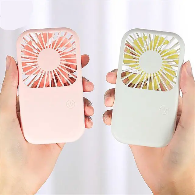 Alt view image 2 of 7 - Portable Fan Handheld, Mini Handheld Pocket USB Fan, 3-Speed Office Air Cooler, Multicolor