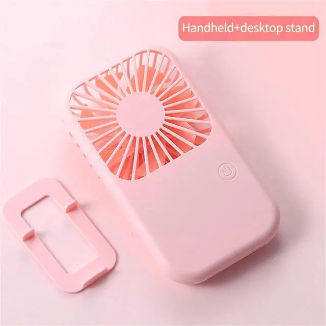 Alt view image 3 of 7 - Portable Fan Handheld, Mini Handheld Pocket USB Fan, 3-Speed Office Air Cooler, Multicolor