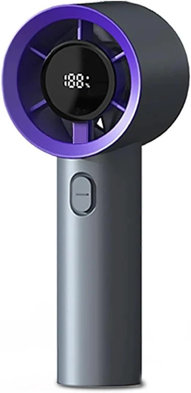 Main image of Portable Fan Handheld, Mini Handheld Fan 5-Speed USB Rechargeable Digital Display