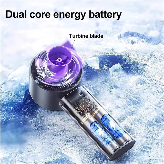 Alt view image 5 of 7 - Portable Fan Handheld, Mini Handheld Fan 5-Speed USB Rechargeable Digital Display