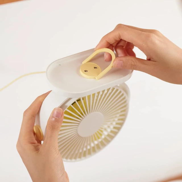 Alt view image 7 of 7 - USB Desk Fan, Ceiling Fan, 3 Speeds Hanging with Hooks, USB, Camping, Canopy, Gazebo, Gifts for Boys and Girls, Desk