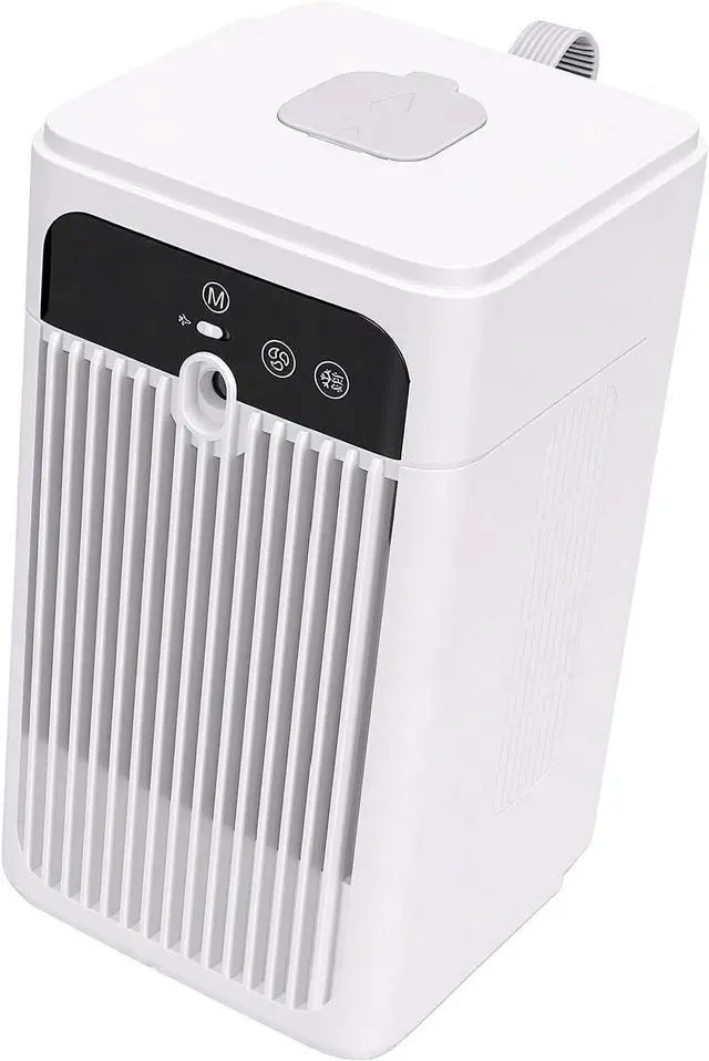 Alt view image 2 of 7 - Pomya Desktop Fan USB Rechargeable Portable Air Cooler Humidifier Mist Spray for Office Home Camping, 3000mAh Battery 500ml Tank Fast Cooling Hydrating Airflow
