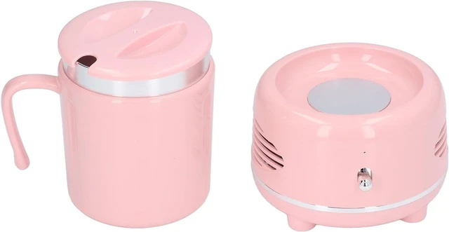 Alt view image 2 of 7 - Pssopp Electric Cup Cooler Warmer with Fast Cooling Heating and Curved Handle for Cold Drinks and Hot Coffee At Home Office (Pink)