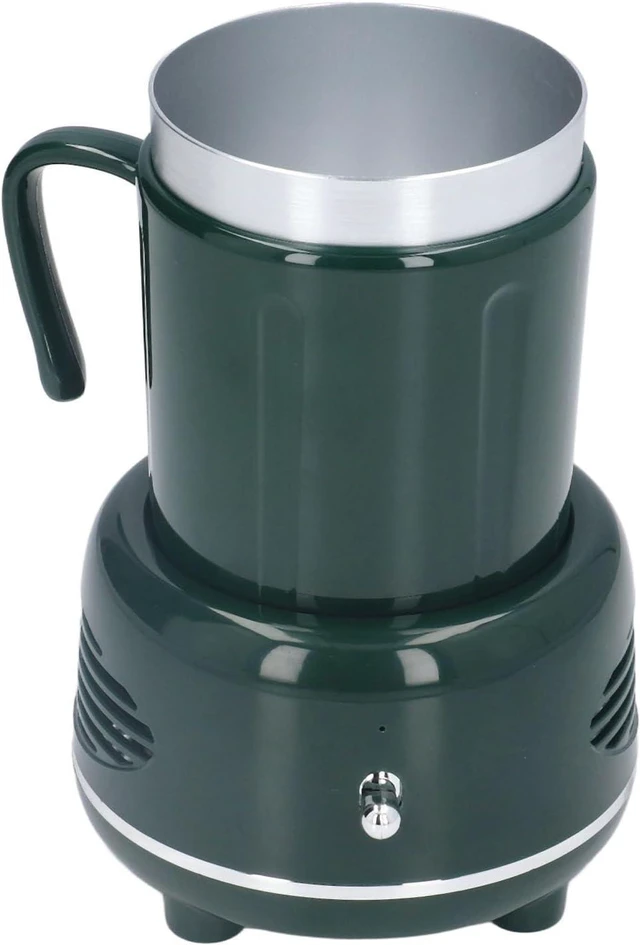 Alt view image 5 of 7 - Electric Cooler Warmer Cup, Fast Cooling Heating One Button Control Heated Coffee Mug, Desk Cup Warmer with Nonslip Pads for Coffee Beer Wine Home Office Restaurant (Green)