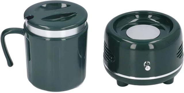 Alt view image 7 of 7 - Electric Cooler Warmer Cup, Fast Cooling Heating One Button Control Heated Coffee Mug, Desk Cup Warmer with Nonslip Pads for Coffee Beer Wine Home Office Restaurant (Green)