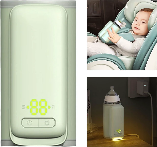 Alt view image 2 of 7 - Portable Bottle Warmer USB Bottle Warmer for Breastmilk with LCD Display Accurate Heating Baby Usb Sleeve for Breastmilk Portable for Travel