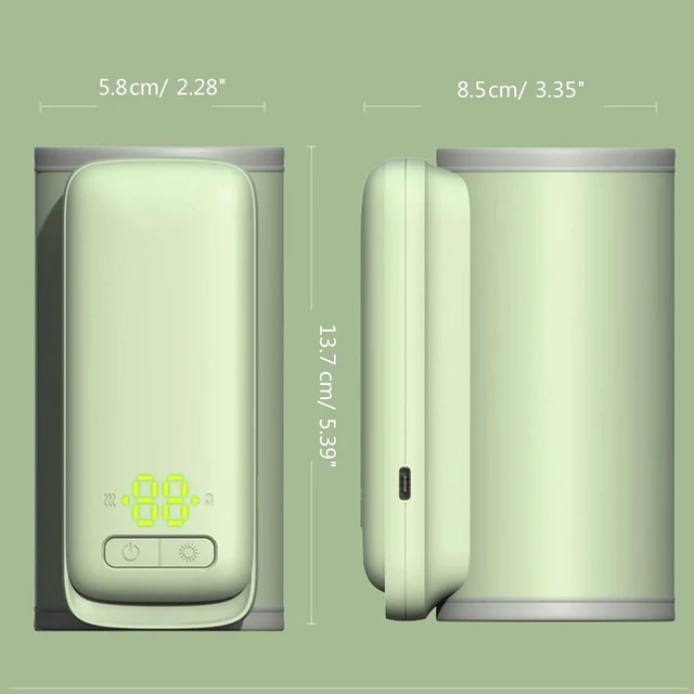 Alt view image 3 of 7 - Portable Bottle Warmer USB Bottle Warmer for Breastmilk with LCD Display Accurate Heating Baby Usb Sleeve for Breastmilk Portable for Travel