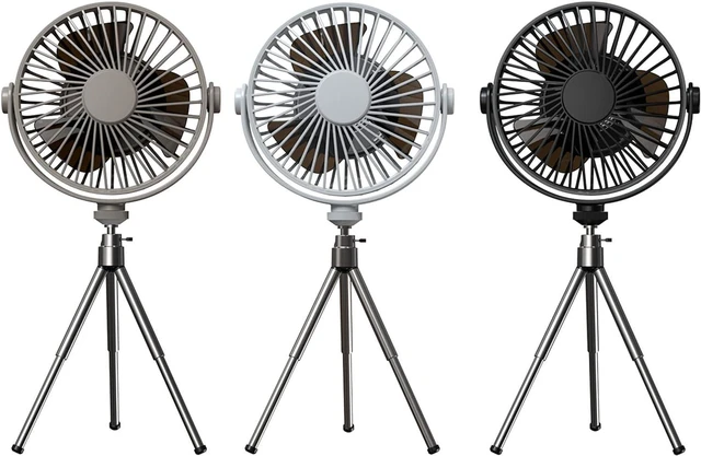 Alt view image 4 of 7 - 3-Speed USB Charging Table Fan Night Light Ceiling Fan Canopy with Remote Control + Tripod Must Have Item for Table for Bedroom Oscillating Outdoor Rechargeable