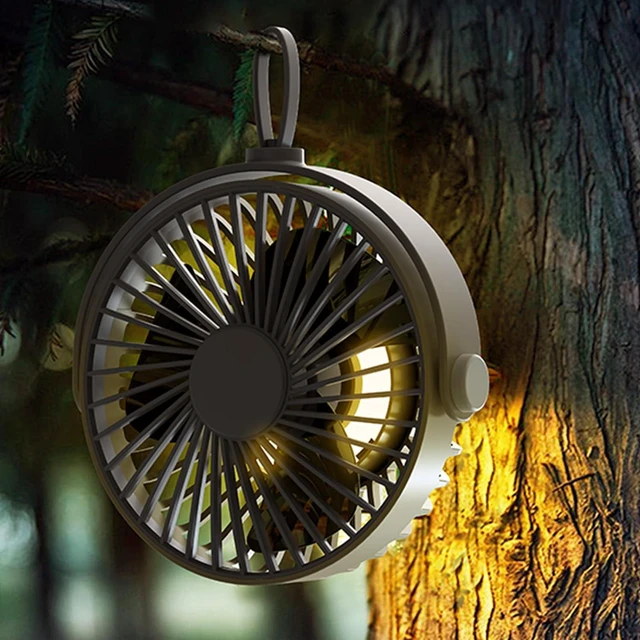 Alt view image 5 of 7 - 3-Speed USB Charging Table Fan Night Light Ceiling Fan Canopy with Remote Control + Tripod Must Have Item for Table for Bedroom Oscillating Outdoor Rechargeable