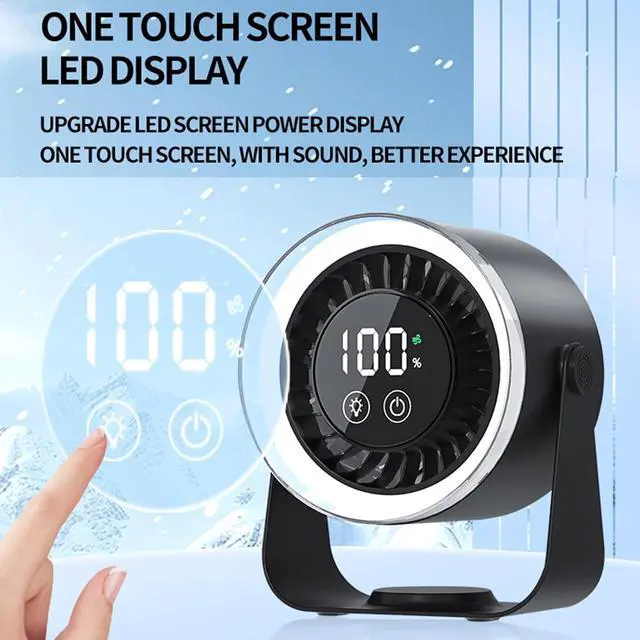 Alt view image 4 of 7 - Portable Fan, Desktop Electric Charging Hanging 9 Speed Cooling for Home Desk(White)