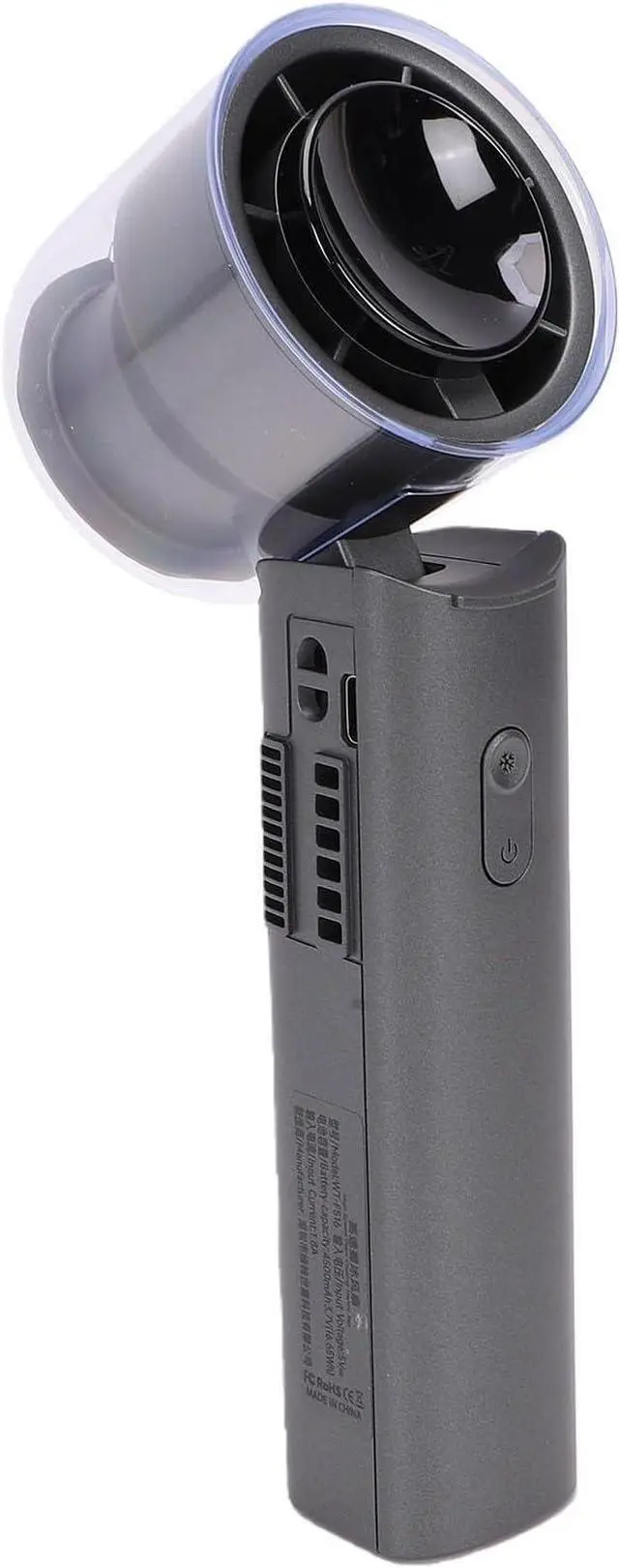 Alt view image 5 of 7 - XUMIUZIY 12800RPM Portable Handheld Fan | Ice Cooling 6 Speeds USB Rechargeable for Outdoor Office Home (Grey)
