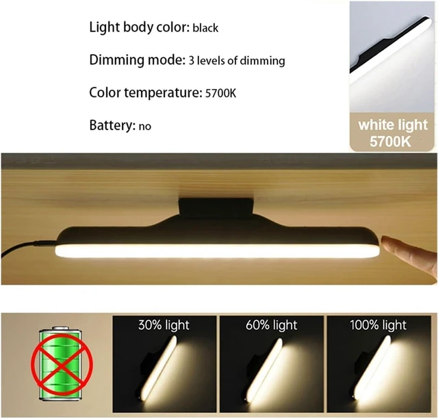 Alt view image 2 of 7 - LED Makeup Lamp Light USB Eye Protection Rechargeable Portable Hanging Magnetic Touch Switch Selfie(Rechargeable)