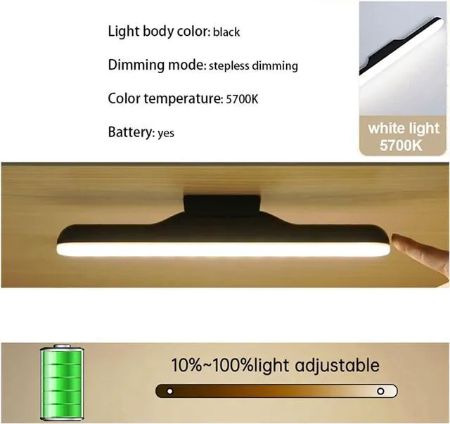 Alt view image 7 of 7 - LED Makeup Lamp Light USB Eye Protection Rechargeable Portable Hanging Magnetic Touch Switch Selfie(Rechargeable)