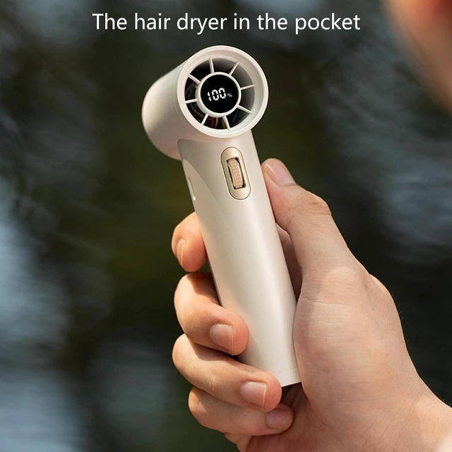 Alt view image 7 of 7 - Portable Handheld Fan 100 Speed Cooling Fan Rechargeable Multifunction Travel Cooling For Outdoor Travel Use