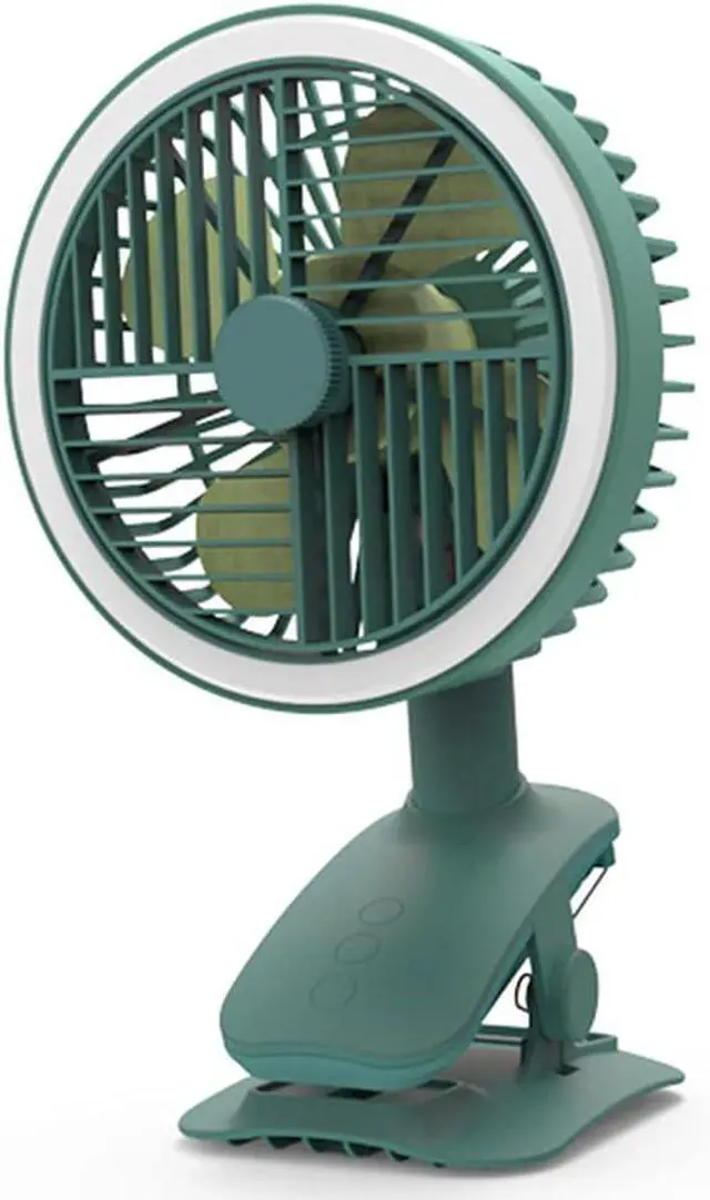 Main image of USB Clip on Fan Portable Oscillating Cooling Fan 3 Speeds for W/Sturdy Clamp LED Lamp for Dorm Bedroom Clip-on Electric Plug in Battery Operated Desk