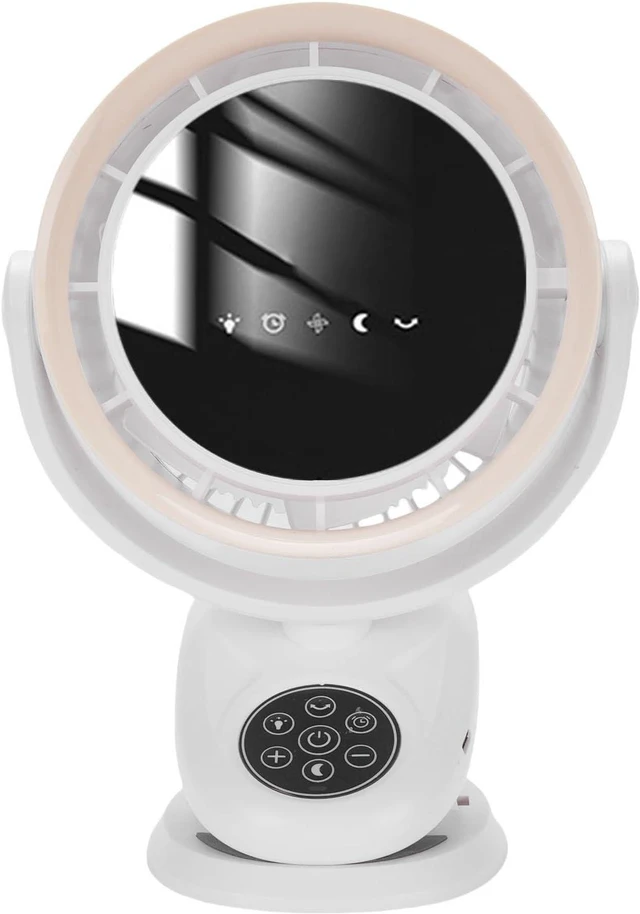 Main image of BTSEURY Portable Fan with Clamp, 5 Speed Adjustable, Auto Oscillating, Quiet, Remote Control, LED Display, Timer, Night Light, for Home Office Camping Travel
