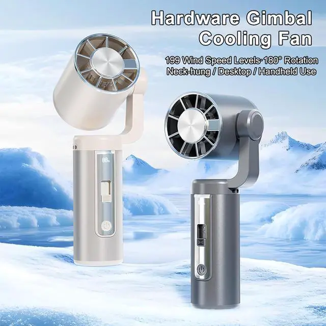 Alt view image 4 of 5 - 199 Speed Outdoor Portable Handheld Desk Fan Rechargeable Personally Cooling Light Weight Coolers Easy to Carry Rechargeable Cooling Desk