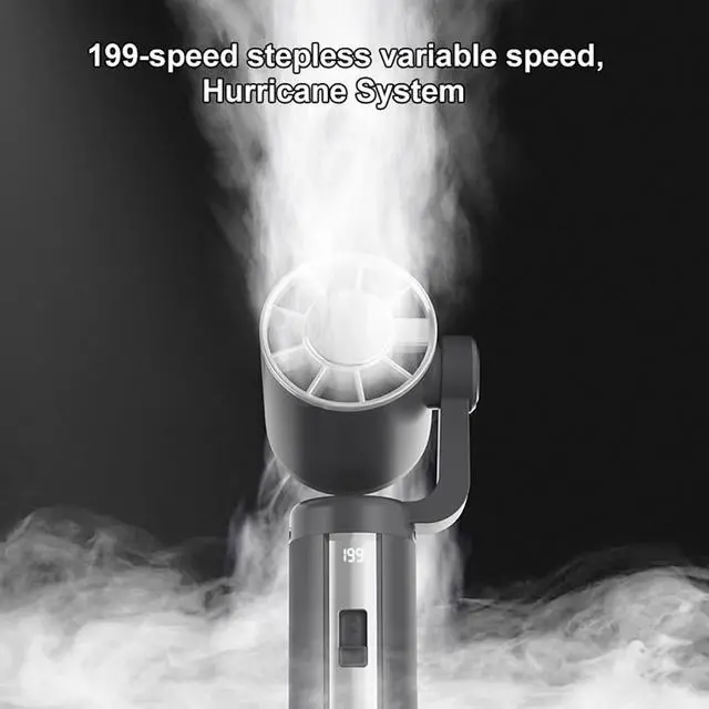 Alt view image 5 of 5 - 199 Speed Outdoor Portable Handheld Desk Fan Rechargeable Personally Cooling Light Weight Coolers Easy to Carry Rechargeable Cooling Desk