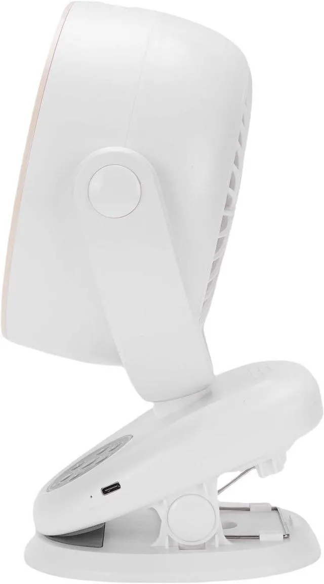 Alt view image 2 of 7 - BTSEURY Portable Fan with Clamp, 5 Speed Adjustable, Auto Oscillating, Quiet, Remote Control, LED Display, Timer, Night Light, for Home Office Camping Travel