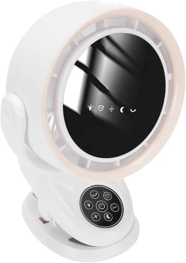 Alt view image 4 of 7 - BTSEURY Portable Fan with Clamp, 5 Speed Adjustable, Auto Oscillating, Quiet, Remote Control, LED Display, Timer, Night Light, for Home Office Camping Travel