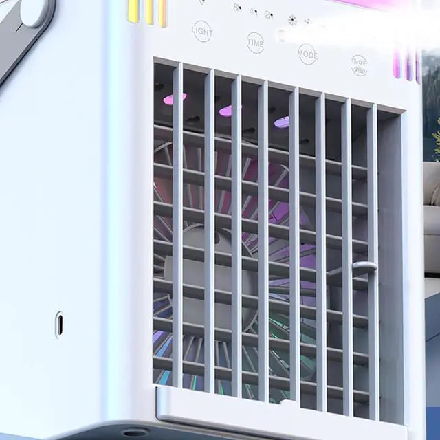 Alt view image 3 of 7 - Individual Cooling Fan with 3 Adjustable Speed and Misting Design ABS Texture Ideal for Small Space Offices Desk Cooling Fan