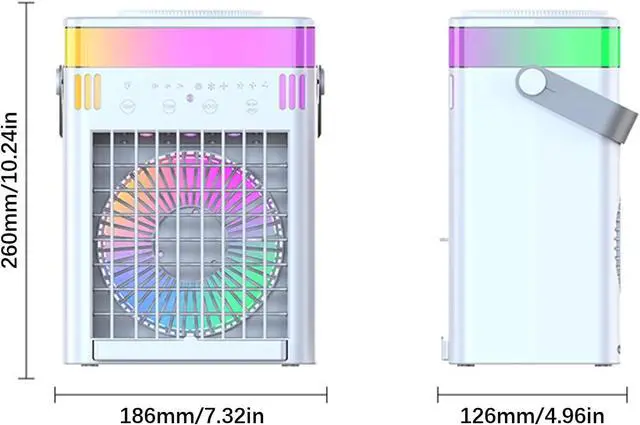 Alt view image 4 of 7 - Individual Cooling Fan with 3 Adjustable Speed and Misting Design ABS Texture Ideal for Small Space Offices Desk Cooling Fan