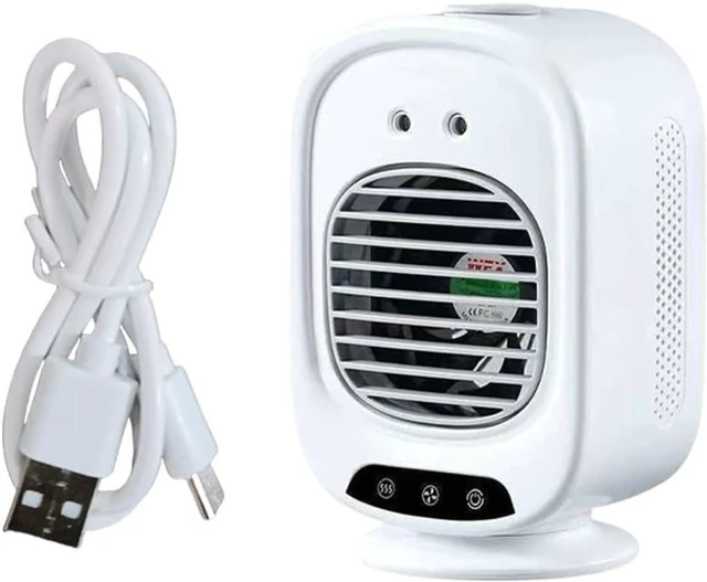 Main image of Multifunctional Misting Fan Convenient Small Fan USB Rechargeable Fan Plastic Texture for Camping Travel and Study Use
