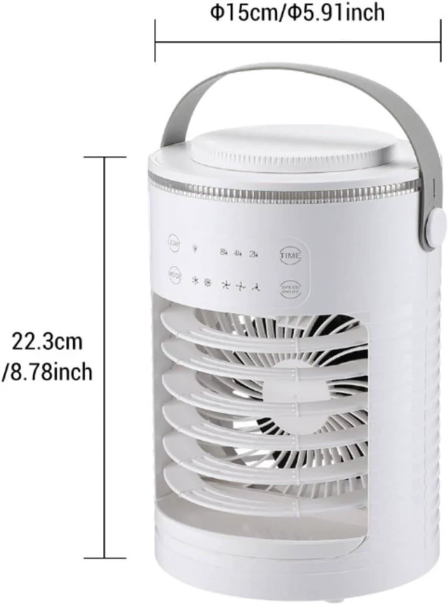 Alt view image 6 of 7 - Portable Spray Fan Refillable USB Desk Fan Quiet Cooling Appliance for Bedside