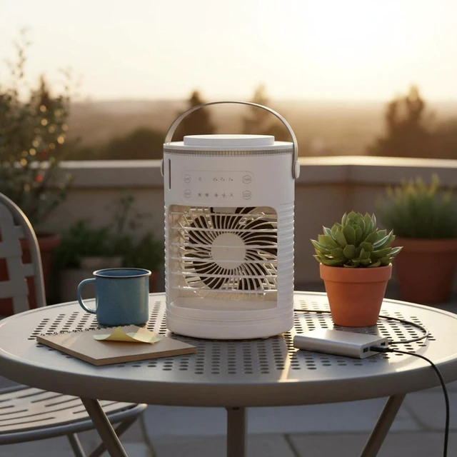 Alt view image 3 of 7 - Portable Spray Fan Refillable USB Desk Fan Quiet Cooling Appliance for Bedside