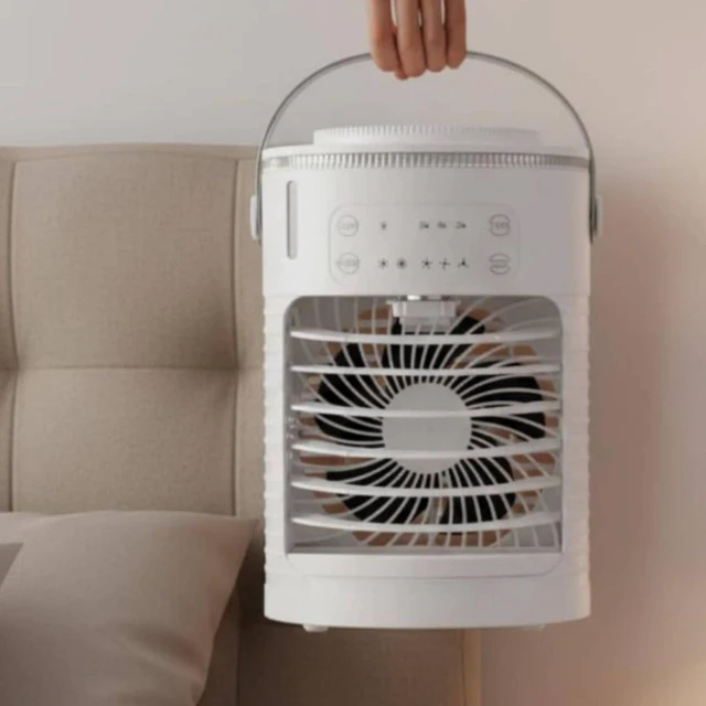 Alt view image 7 of 7 - Portable Spray Fan Refillable USB Desk Fan Quiet Cooling Appliance for Bedside