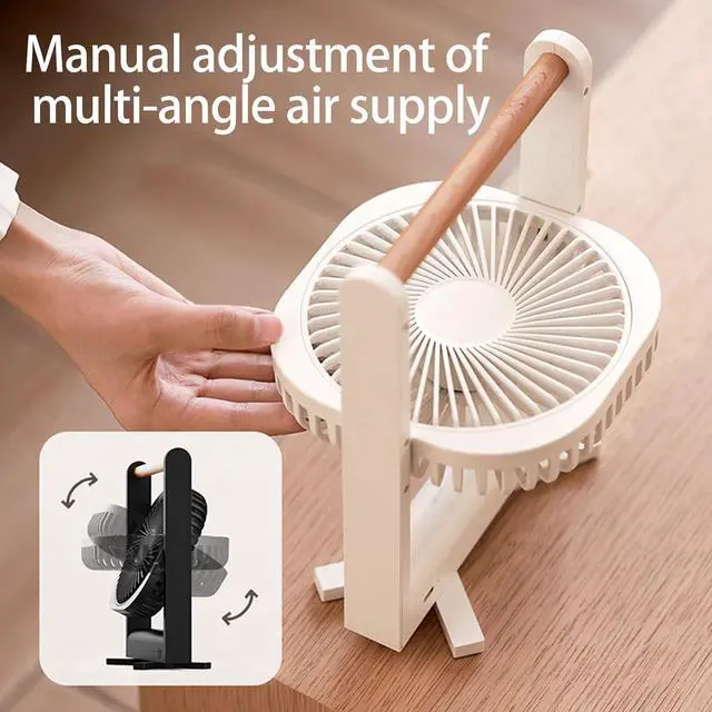 Alt view image 7 of 7 - Table Fan with USB Charging and 4 Speed Option Office Cooling Texture for Quiet and Effective Cooling
