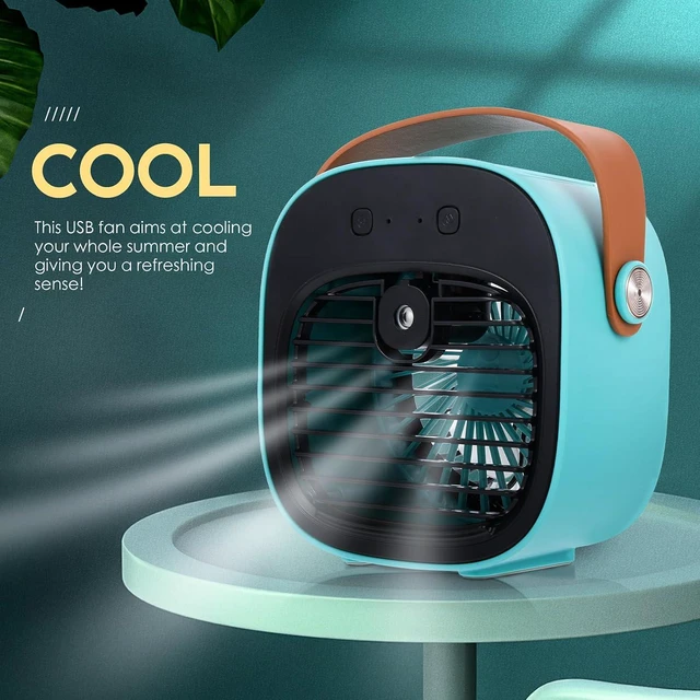Alt view image 7 of 7 - USB Rechargeable Desktop Air Cooler Fan for Office Summer Use