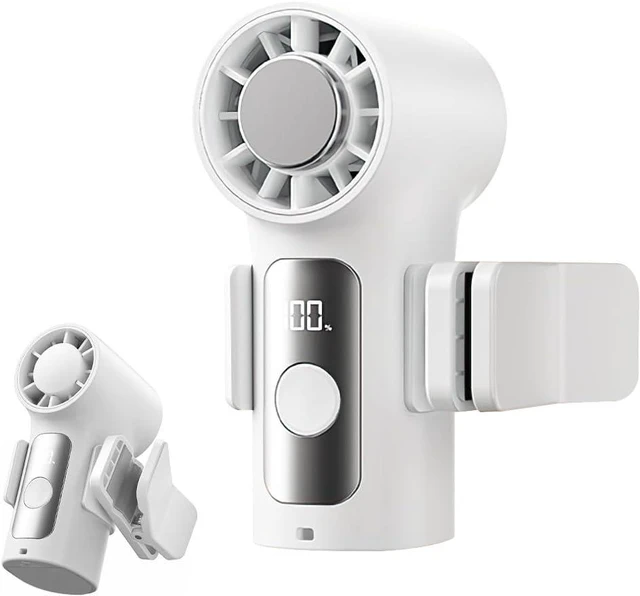 Main image of HomeBeyond Portable Handheld Mini Fan with Ice Cooler, 6 Speeds 18000 RPM High Velocity with LED Display, Rechargeable Personal Fan with Clip for Travel/Outdoor/Home/Office
