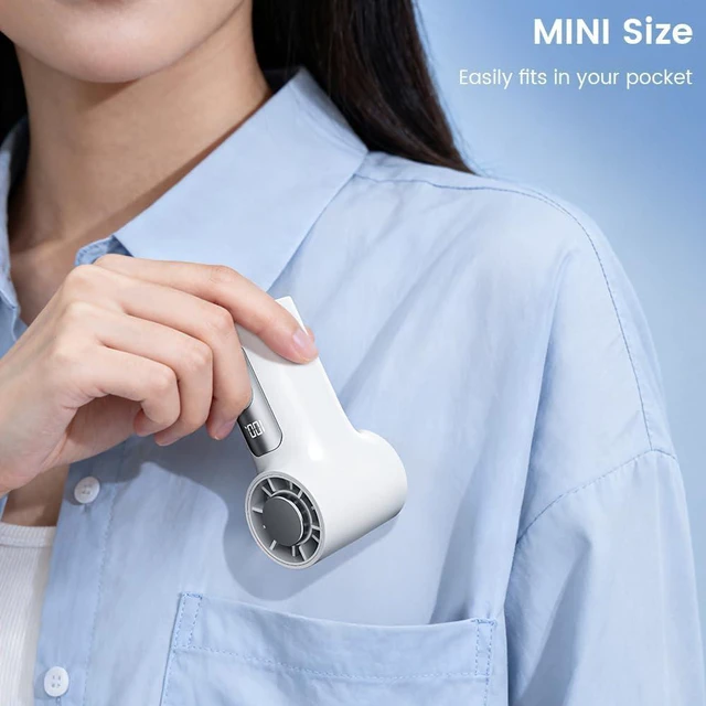 Alt view image 6 of 7 - HomeBeyond Portable Handheld Mini Fan with Ice Cooler, 6 Speeds 18000 RPM High Velocity with LED Display, Rechargeable Personal Fan with Clip for Travel/Outdoor/Home/Office
