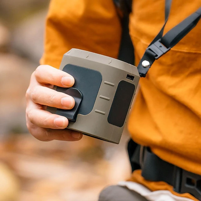 Alt view image 5 of 7 - Portable 8000mAh Waist Fan for Camping Outdoor Travel with Light 3 Speed Adjustable Wearable Cooling Fan Rechargeable Portable Waist USB Rechargeable