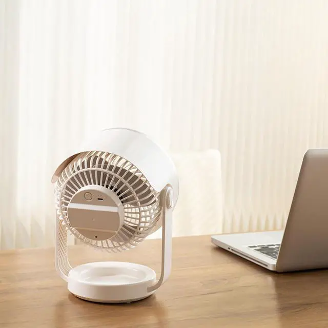 Alt view image 5 of 7 - Desk Fan Air Circulators Portable Table Fan Quiet Operating Fan For Bedroom Electric Rechargeable Desktop Fan 4 Speed