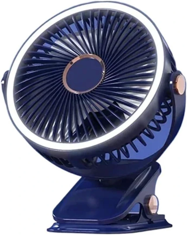 Main image of Handheld Fan, Camping Fan Rechargeable Desktop Portable Air Circulator Wireless Ceiling Electric Fan With LED Light Clip-on Home Fan 8000mAh,for Travel, Office(Blue)